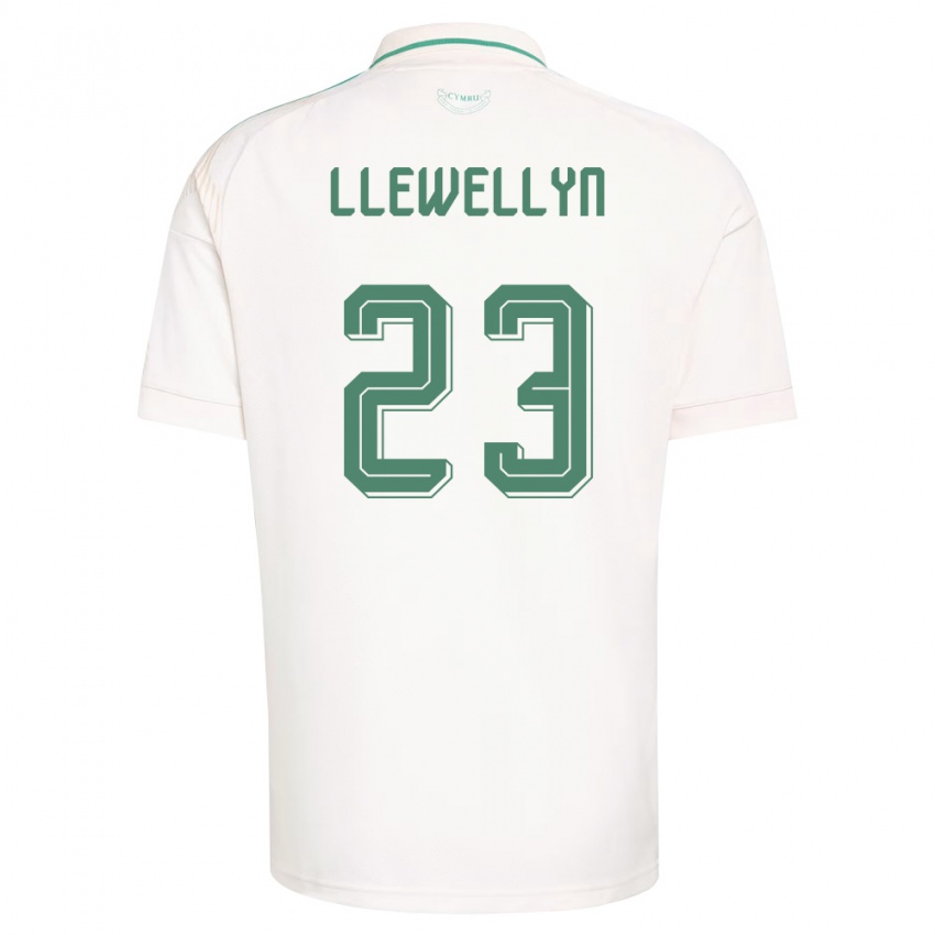 גברים ויילס פייון לוולין #23 לבן חום ירוק הרחק ג'רזי 26-28 חולצה קצרה