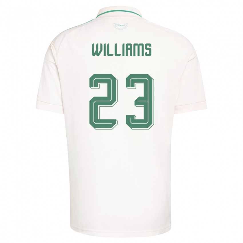 גברים ויילס קלואי וויליאמס #23 לבן חום ירוק הרחק ג'רזי 26-28 חולצה קצרה