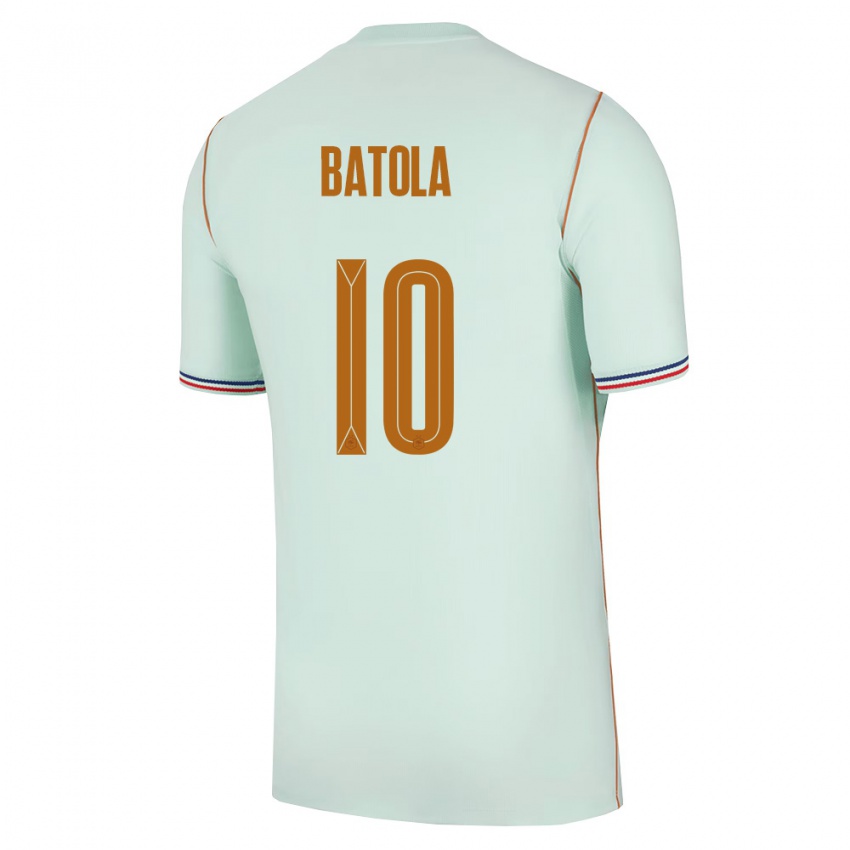 גברים צרפת Christ Batola #10 ירוק זהב הרחק ג'רזי 26-28 חולצה קצרה