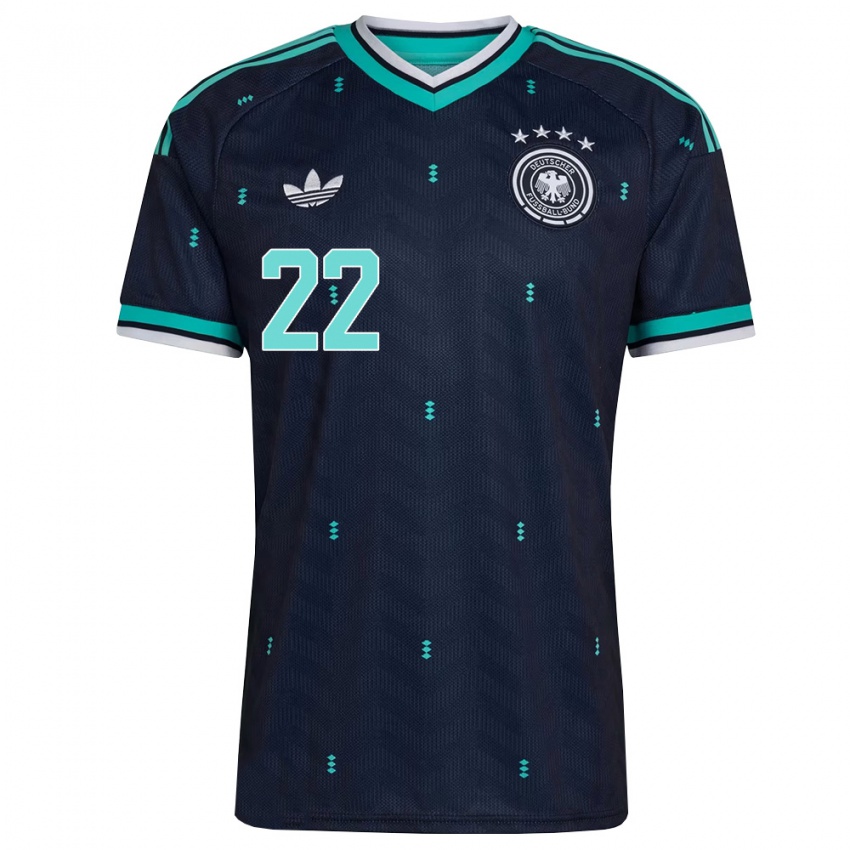 גברים גרמניה שטפן אורטגה #22 כהה כחול שמיים לבן הרחק ג'רזי 26-28 חולצה קצרה גברים גרמניה שטפן אורטגה #22 כהה כחול שמיים לבן הרחק ג'רזי 26-28 חולצה קצרה