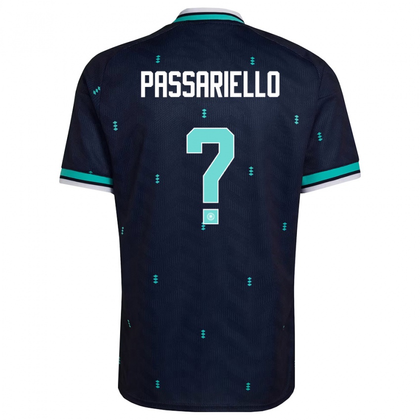 גברים גרמניה Samuel Passariello #0 כהה כחול שמיים לבן הרחק ג'רזי 26-28 חולצה קצרה