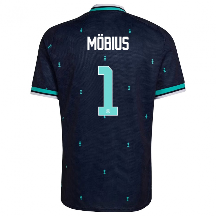 גברים גרמניה Tjark Möbius #1 כהה כחול שמיים לבן הרחק ג'רזי 26-28 חולצה קצרה