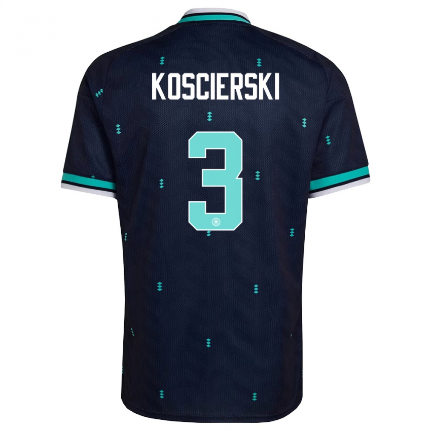גברים גרמניה Kacper Koscierski #3 כהה כחול שמיים לבן הרחק ג'רזי 26-28 חולצה קצרה