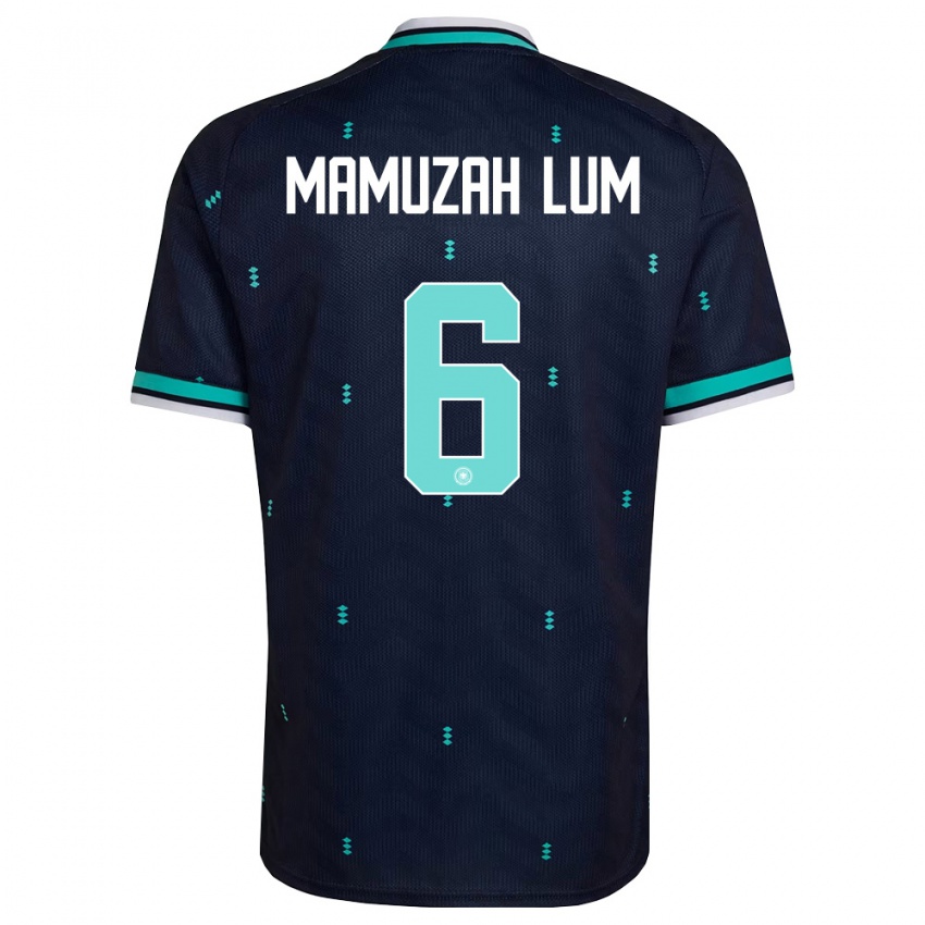 גברים גרמניה Boris Mamuzah Lum #6 כהה כחול שמיים לבן הרחק ג'רזי 26-28 חולצה קצרה