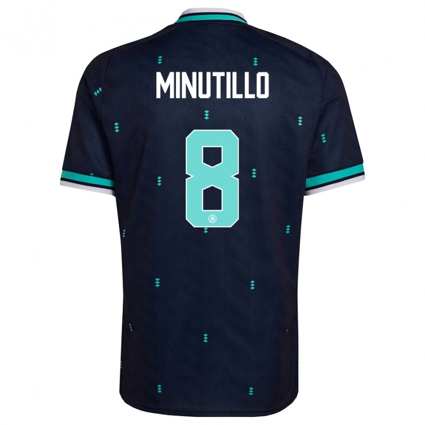גברים גרמניה Gabriel Minutillo #8 כהה כחול שמיים לבן הרחק ג'רזי 26-28 חולצה קצרה