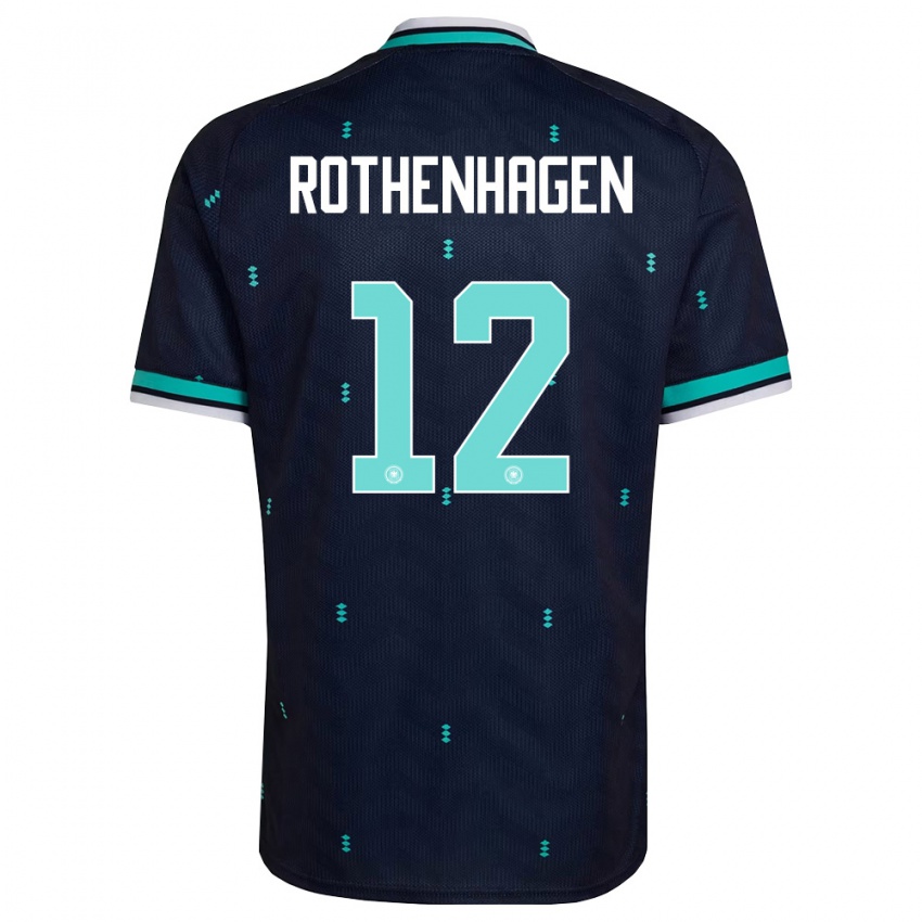 גברים גרמניה Lio Rothenhagen #12 כהה כחול שמיים לבן הרחק ג'רזי 26-28 חולצה קצרה