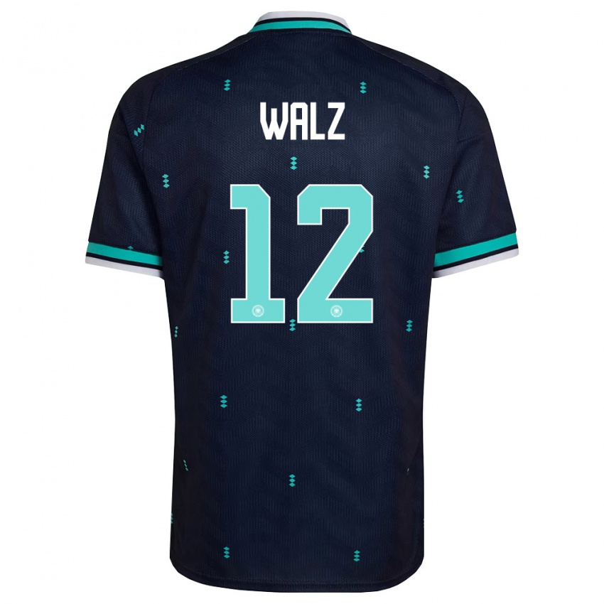 גברים גרמניה Tom Walz #12 כהה כחול שמיים לבן הרחק ג'רזי 26-28 חולצה קצרה