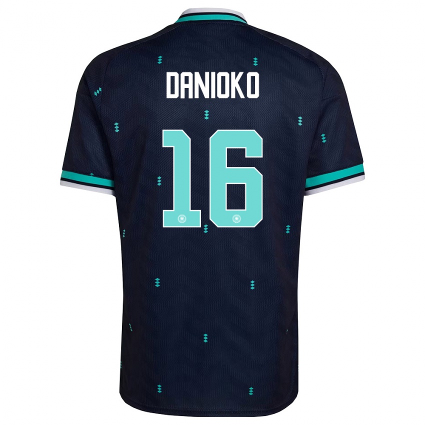 גברים גרמניה Leeron Danioko #16 כהה כחול שמיים לבן הרחק ג'רזי 26-28 חולצה קצרה