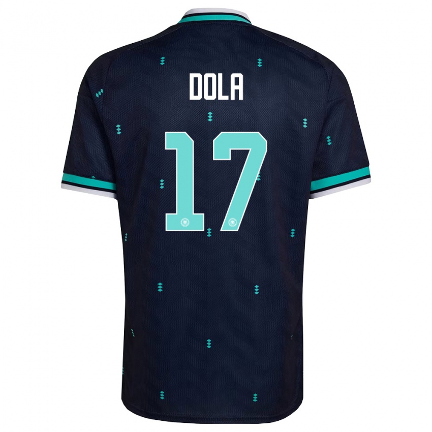 גברים גרמניה Igor Dola #17 כהה כחול שמיים לבן הרחק ג'רזי 26-28 חולצה קצרה