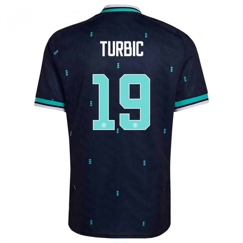 גברים גרמניה Vedad Turbic #19 כהה כחול שמיים לבן הרחק ג'רזי 26-28 חולצה קצרה