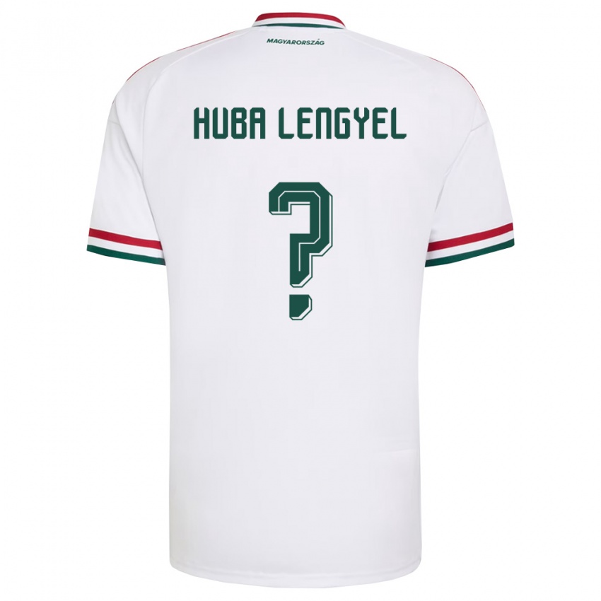 גברים הונגריה Huba Lengyel #0 לבן אדום ירוק הרחק ג'רזי 26-28 חולצה קצרה