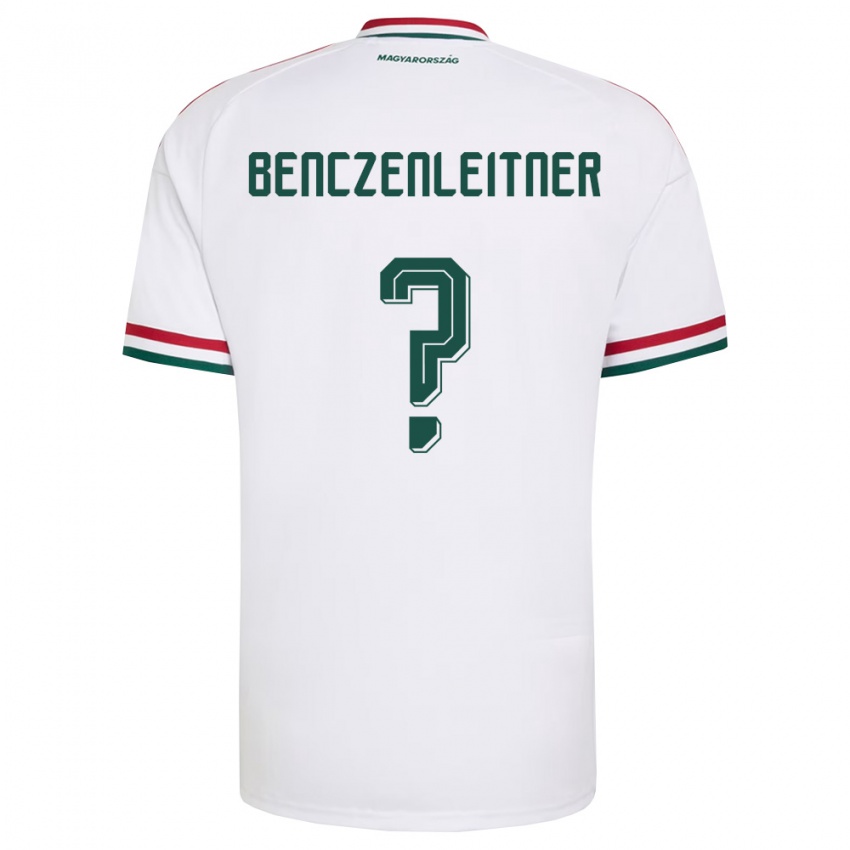 גברים הונגריה Barna Benczenleitner #0 לבן אדום ירוק הרחק ג'רזי 26-28 חולצה קצרה