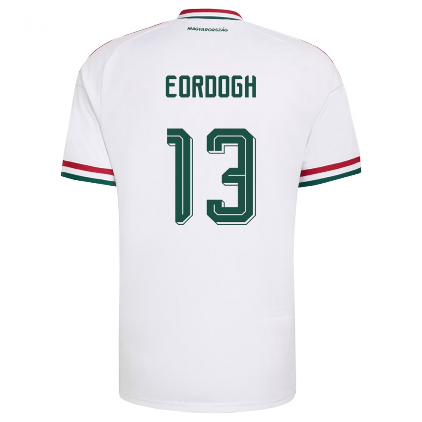 גברים הונגריה András Eördögh #13 לבן אדום ירוק הרחק ג'רזי 26-28 חולצה קצרה