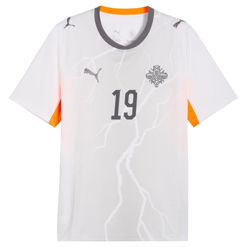 גברים אִיסלַנד Karan Gurung #19 לבן כתום אפור הרחק ג'רזי 26-28 חולצה קצרה גברים אִיסלַנד Karan Gurung #19 לבן כתום אפור הרחק ג'רזי 26-28 חולצה קצרה
