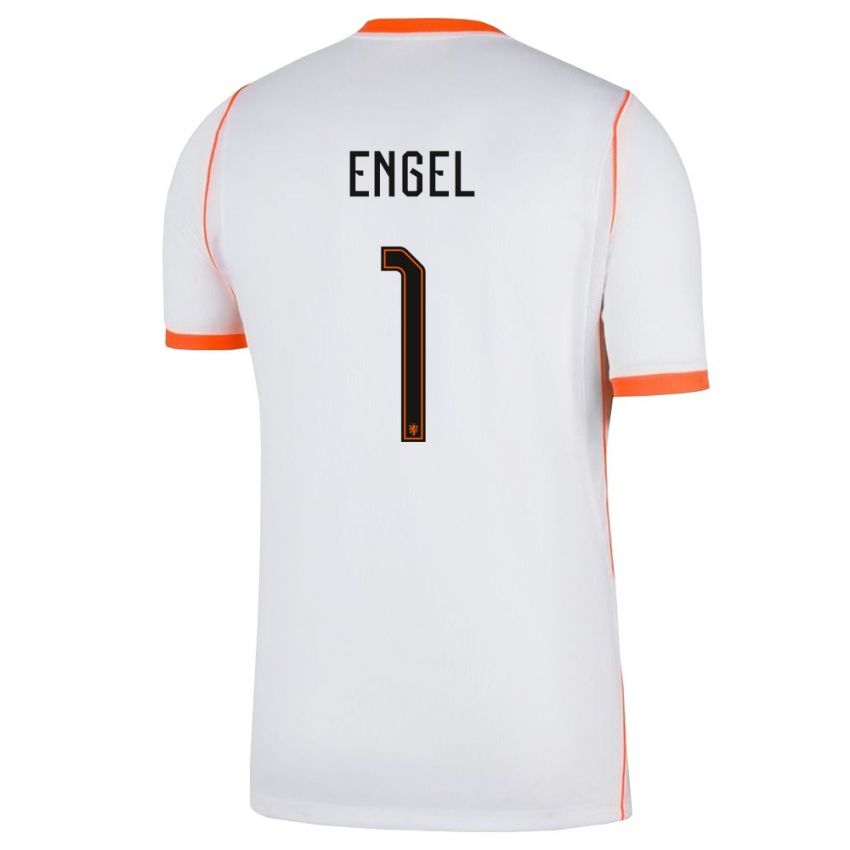 גברים הולנד Mark Engel #1 לבן כתום הרחק ג'רזי 26-28 חולצה קצרה