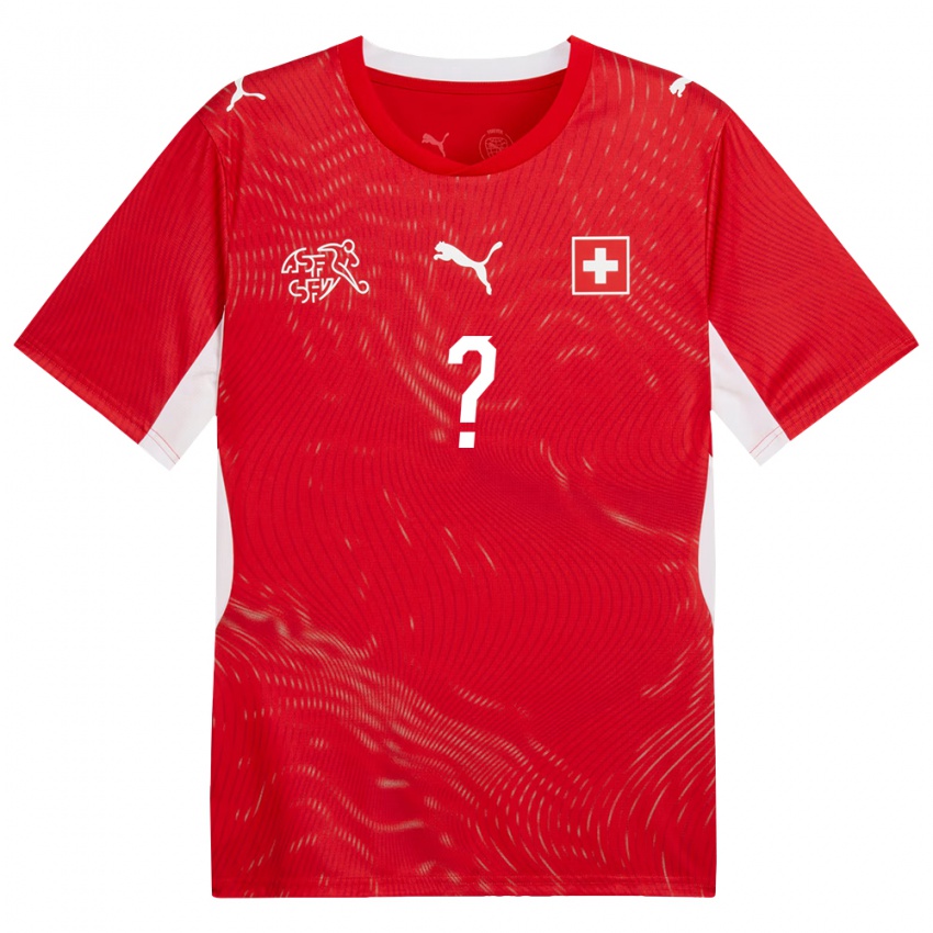 נשים שווייץ השם שלך #0 אדום לבן ג'רזי ביתית 26-28 חולצה קצרה