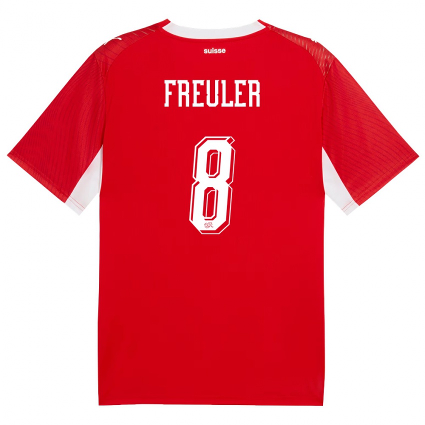 נשים שווייץ רמו פרולר #8 אדום לבן ג'רזי ביתית 26-28 חולצה קצרה