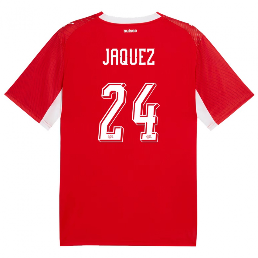 נשים שווייץ לוקה יקוואז #24 אדום לבן ג'רזי ביתית 26-28 חולצה קצרה