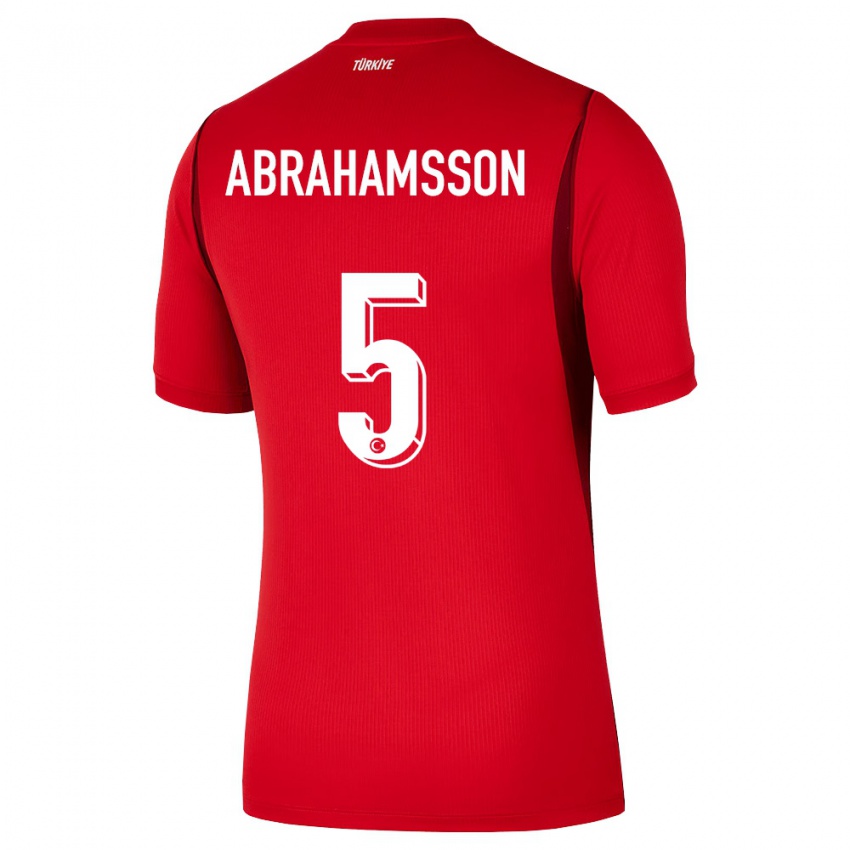 נשים טורקיה Sejde Aylin Abrahamsson #5 אדום בורדו ג'רזי ביתית 26-28 חולצה קצרה