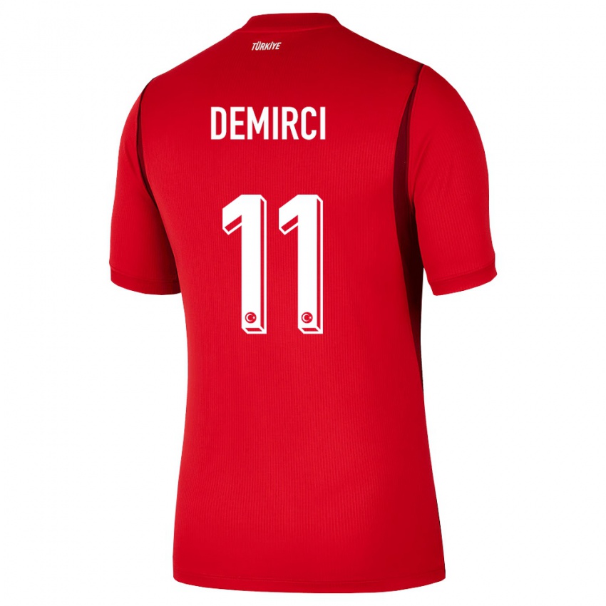 נשים טורקיה Deniz Demirci #11 אדום בורדו ג'רזי ביתית 26-28 חולצה קצרה