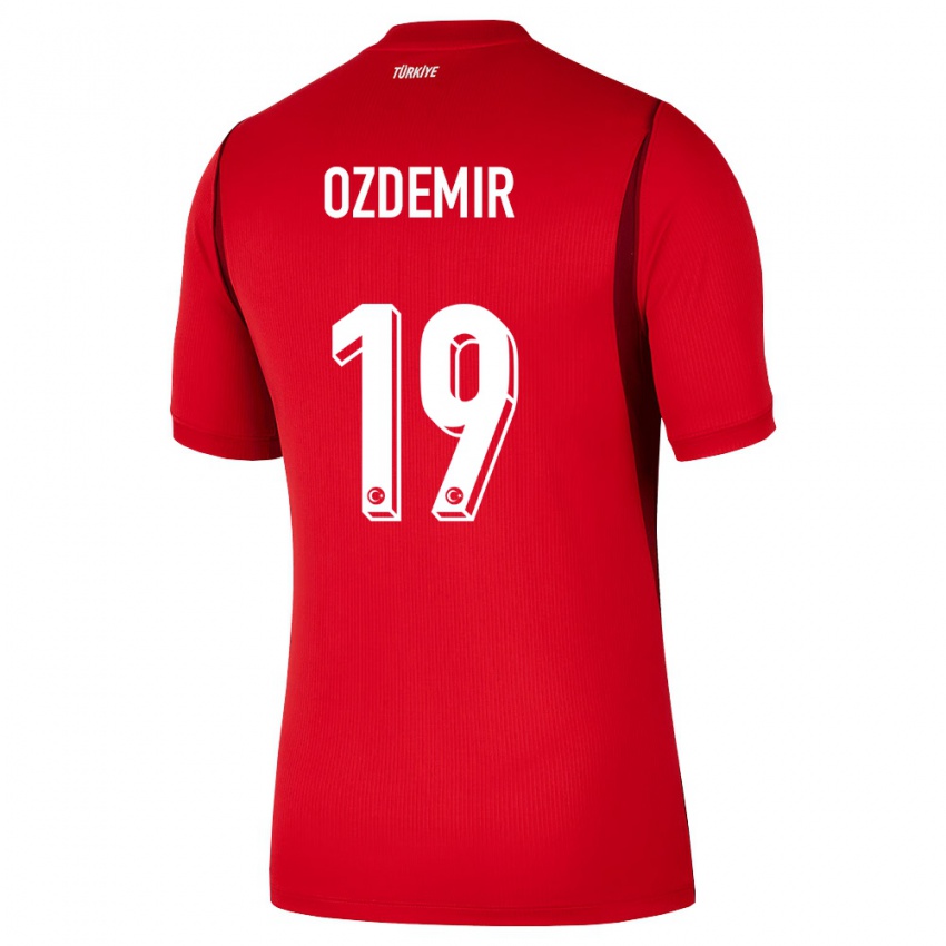 נשים טורקיה Halil Özdemir #19 אדום בורדו ג'רזי ביתית 26-28 חולצה קצרה