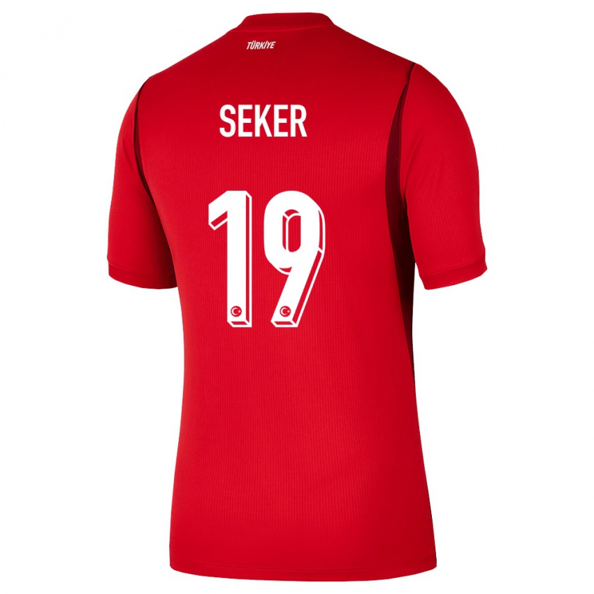 נשים טורקיה Busem Şeker #19 אדום בורדו ג'רזי ביתית 26-28 חולצה קצרה