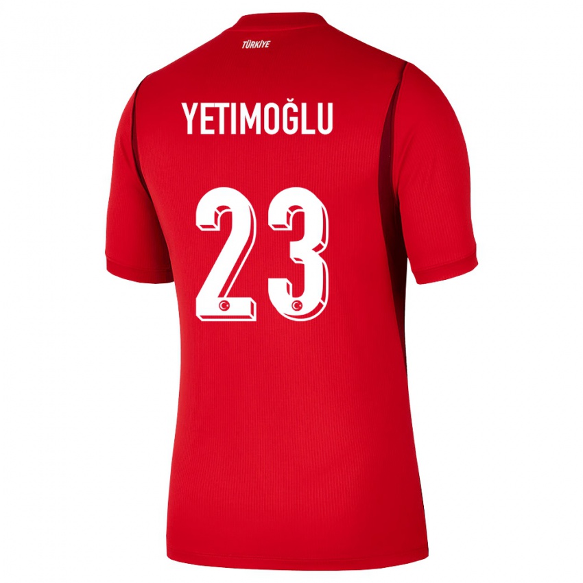 נשים טורקיה Yiğit Yetimoğlu #23 אדום בורדו ג'רזי ביתית 26-28 חולצה קצרה
