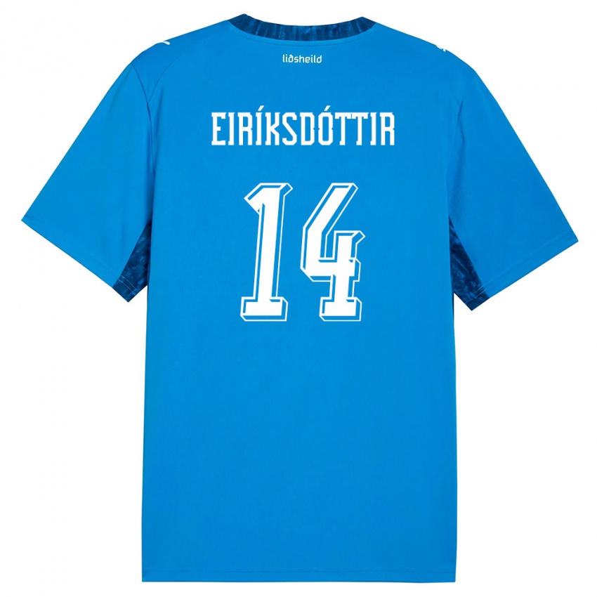 נשים אִיסלַנד Hlín Eiríksdóttir #14 כחול כהה ג'רזי ביתית 26-28 חולצה קצרה