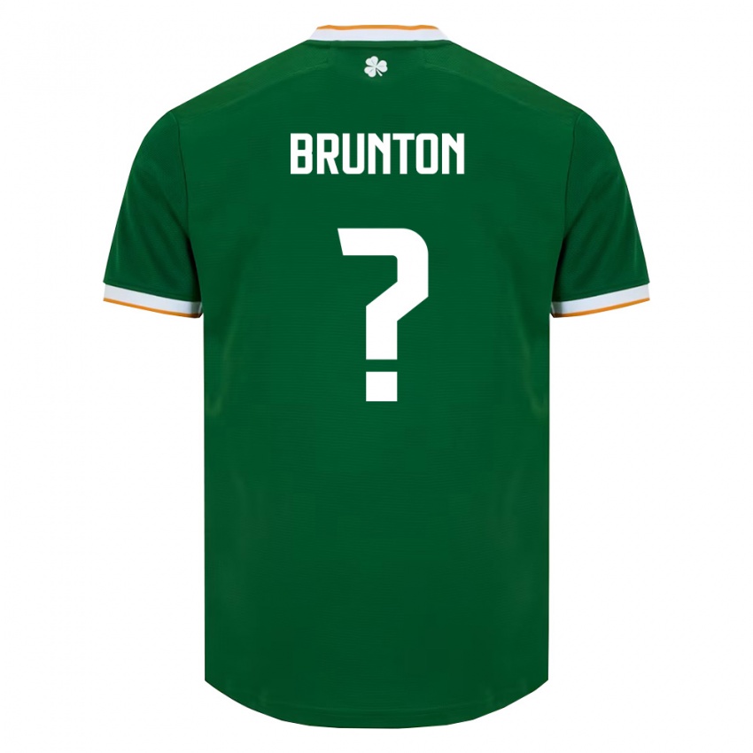 נשים אירלנד Darragh Brunton #0 ירוק כהה לבן ג'רזי ביתית 26-28 חולצה קצרה