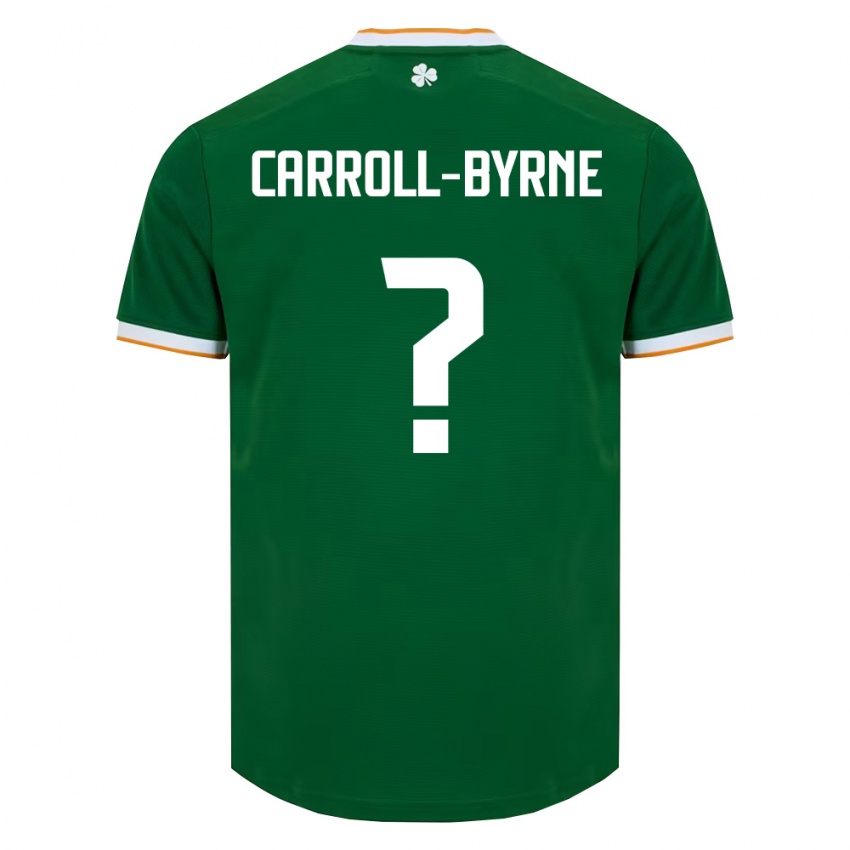 נשים אירלנד Joe Carroll-Byrne #0 ירוק כהה לבן ג'רזי ביתית 26-28 חולצה קצרה