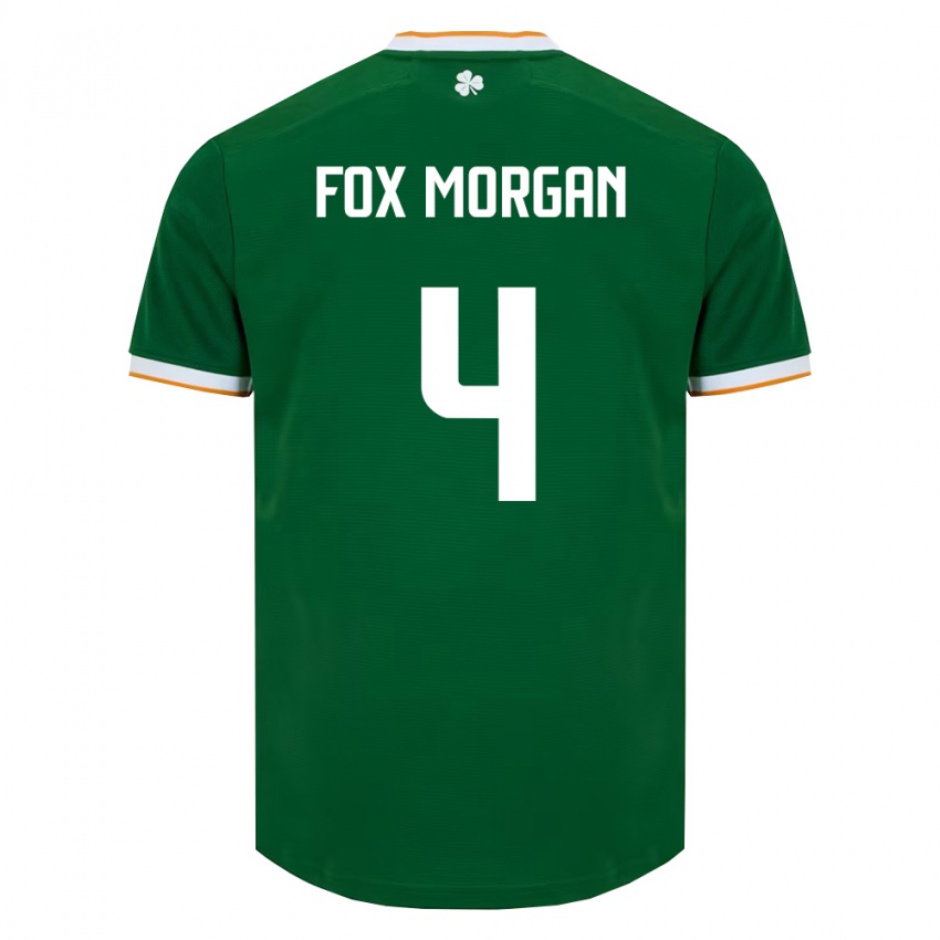 נשים אירלנד Robert Fox Morgan #4 ירוק כהה לבן ג'רזי ביתית 26-28 חולצה קצרה