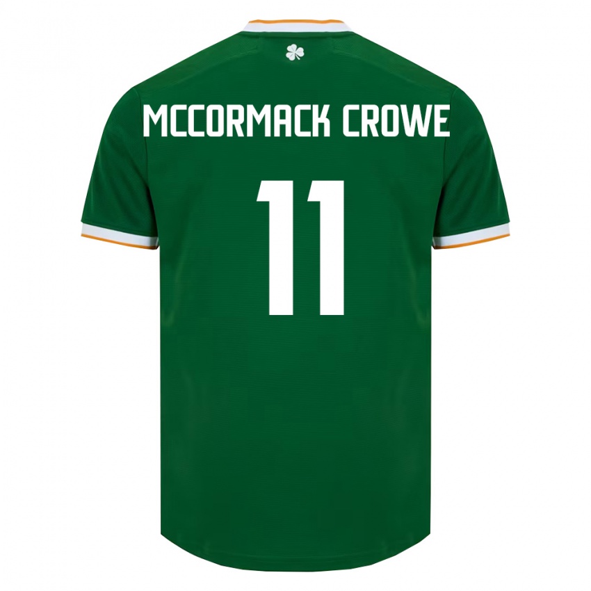נשים אירלנד Fionn Mccormack Crowe #11 ירוק כהה לבן ג'רזי ביתית 26-28 חולצה קצרה