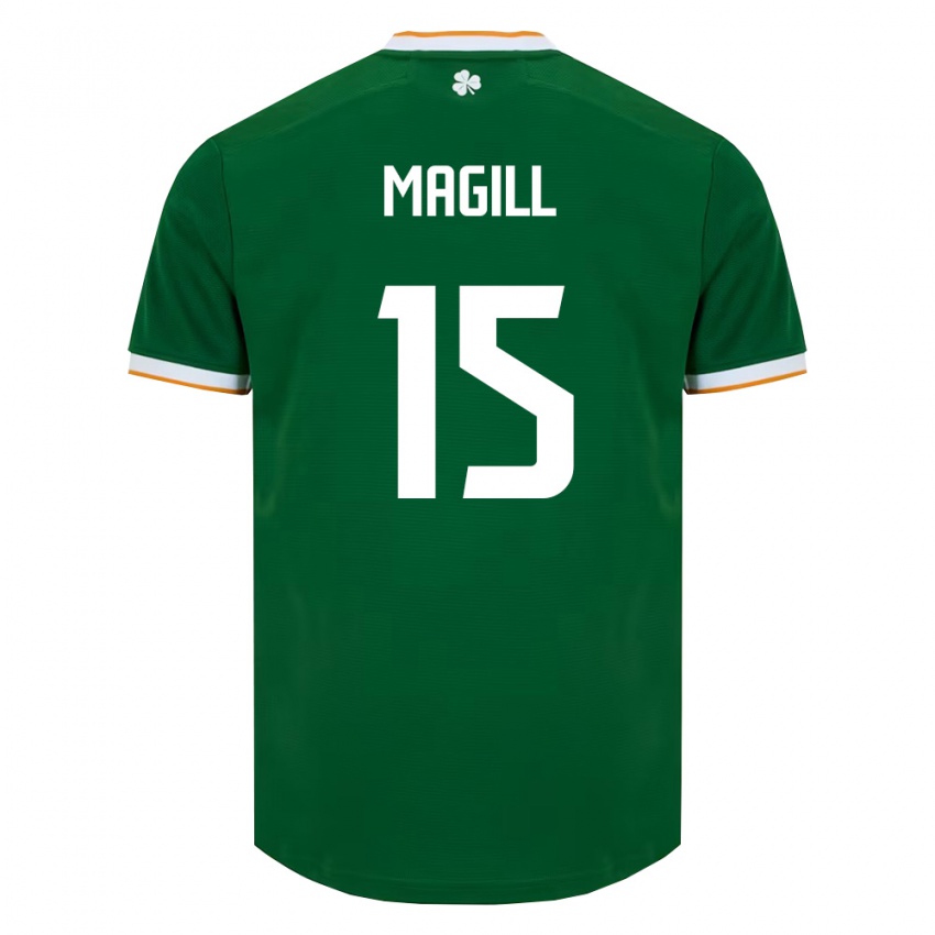 נשים אירלנד Jack Magill #15 ירוק כהה לבן ג'רזי ביתית 26-28 חולצה קצרה