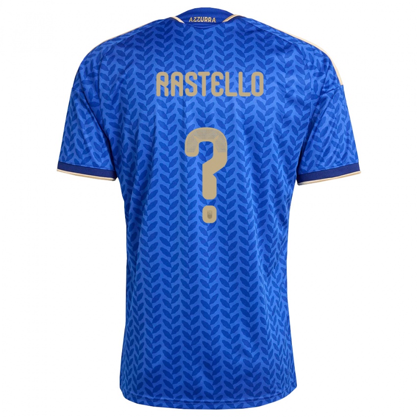 נשים איטליה Edoardo Rastello #0 כחול כהה זהב ג'רזי ביתית 26-28 חולצה קצרה