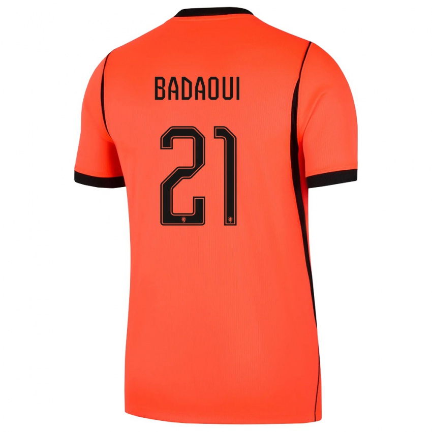 נשים הולנד Aymn Badaoui #21 כתום שחור ג'רזי ביתית 26-28 חולצה קצרה