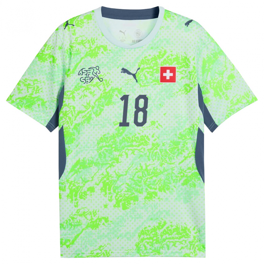 נשים שווייץ אדמיר מחמדי #18 ירוק כהה הרחק ג'רזי 26-28 חולצה קצרה