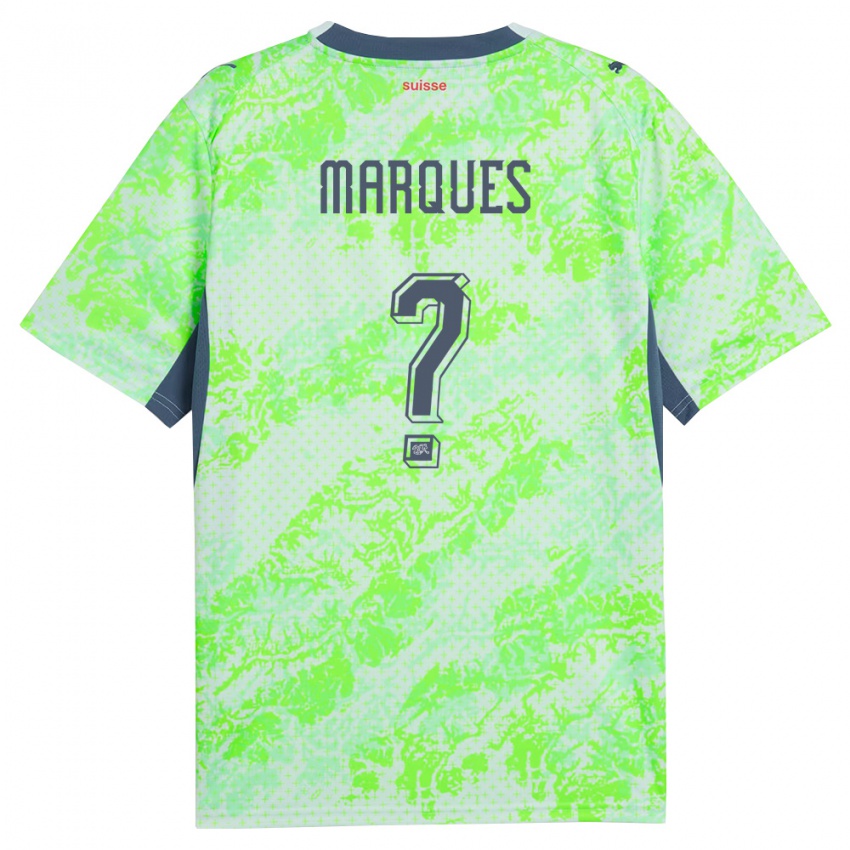 נשים שווייץ Samuel Marques #0 ירוק כהה הרחק ג'רזי 26-28 חולצה קצרה