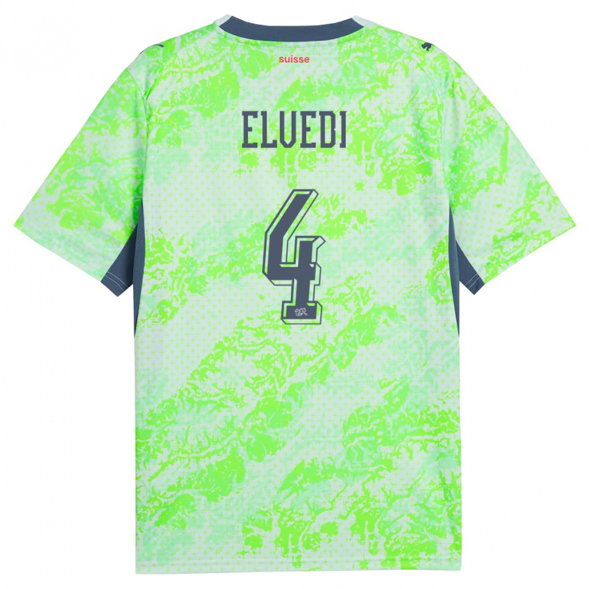 נשים שווייץ ניקו אלבדי #4 ירוק כהה הרחק ג'רזי 26-28 חולצה קצרה