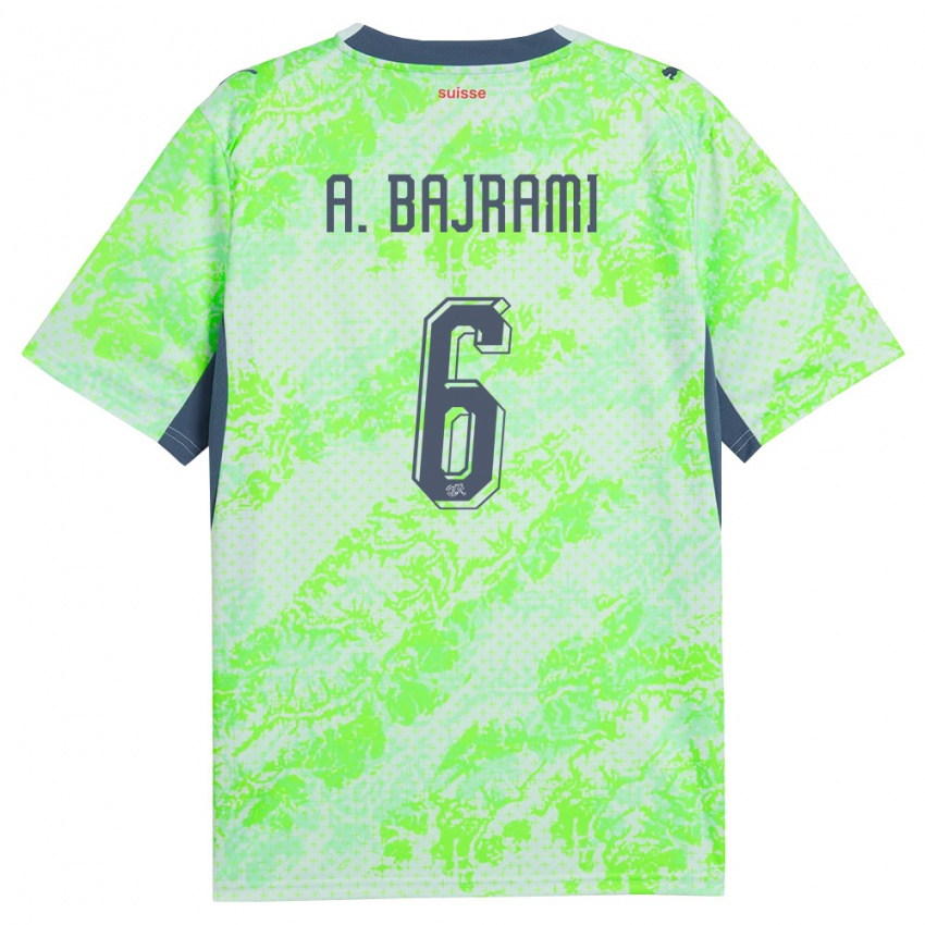 נשים שווייץ אדריאן בייראמי #6 ירוק כהה הרחק ג'רזי 26-28 חולצה קצרה