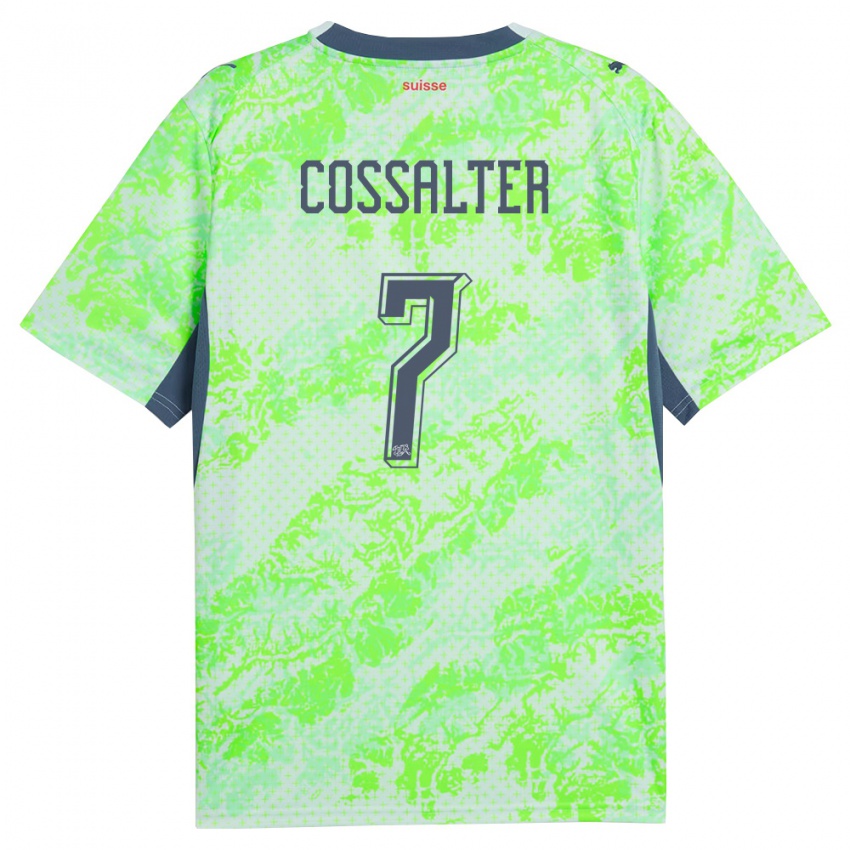 נשים שווייץ Ivan Cossalter #7 ירוק כהה הרחק ג'רזי 26-28 חולצה קצרה