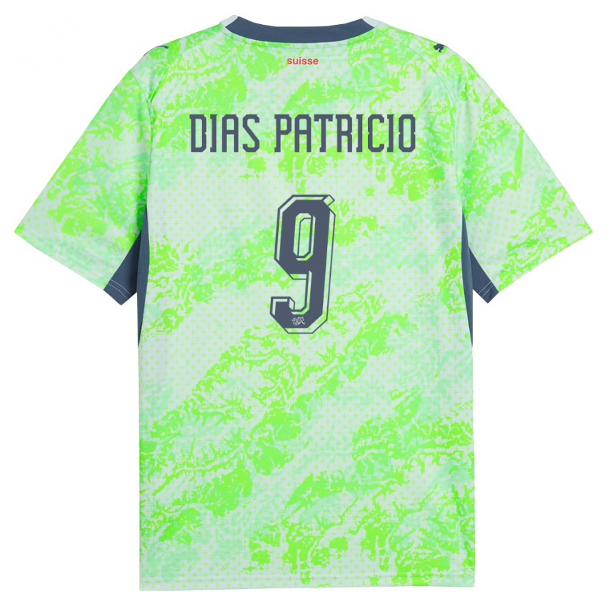 נשים שווייץ אלכסנדרה דיאס פטריסיו #9 ירוק כהה הרחק ג'רזי 26-28 חולצה קצרה