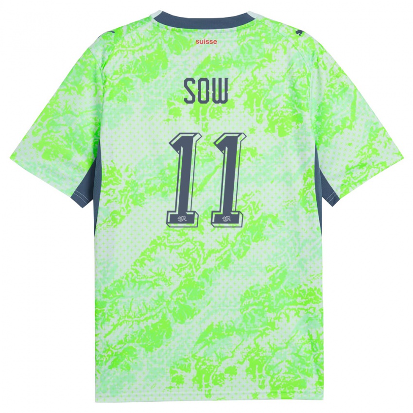 נשים שווייץ קומבה סו #11 ירוק כהה הרחק ג'רזי 26-28 חולצה קצרה