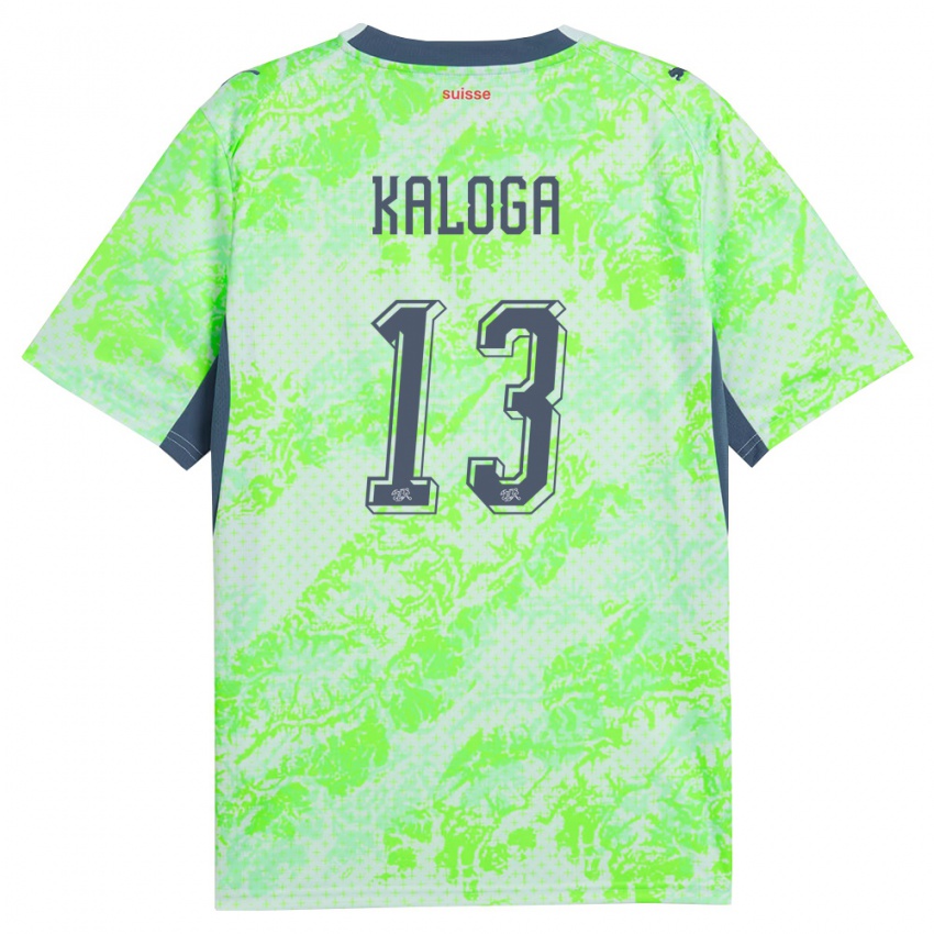 נשים שווייץ איסה קאלוגה #13 ירוק כהה הרחק ג'רזי 26-28 חולצה קצרה