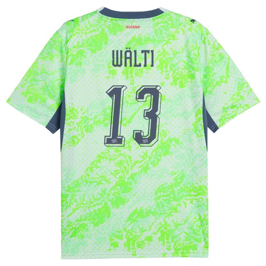 נשים שווייץ ליה ולטי #13 ירוק כהה הרחק ג'רזי 26-28 חולצה קצרה