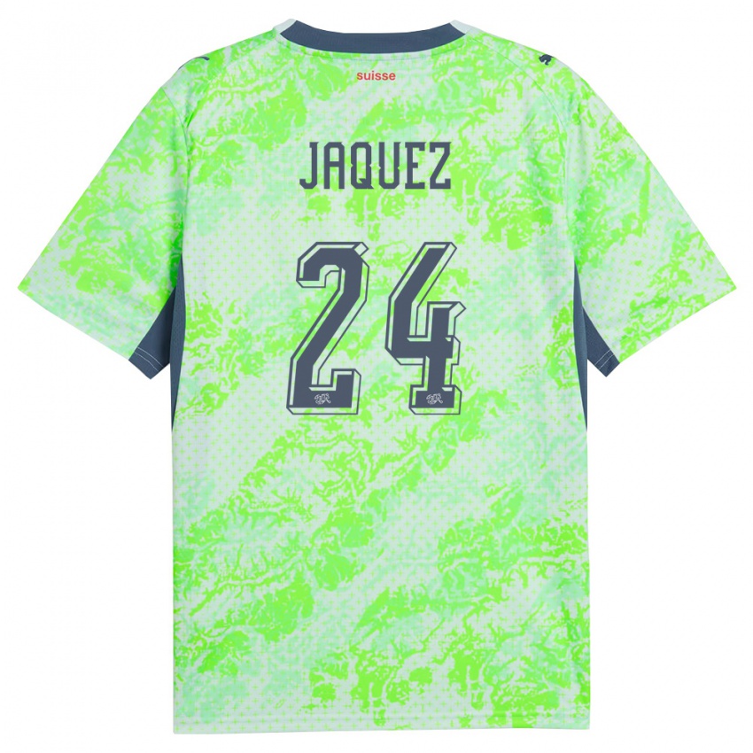 נשים שווייץ לוקה יקוואז #24 ירוק כהה הרחק ג'רזי 26-28 חולצה קצרה