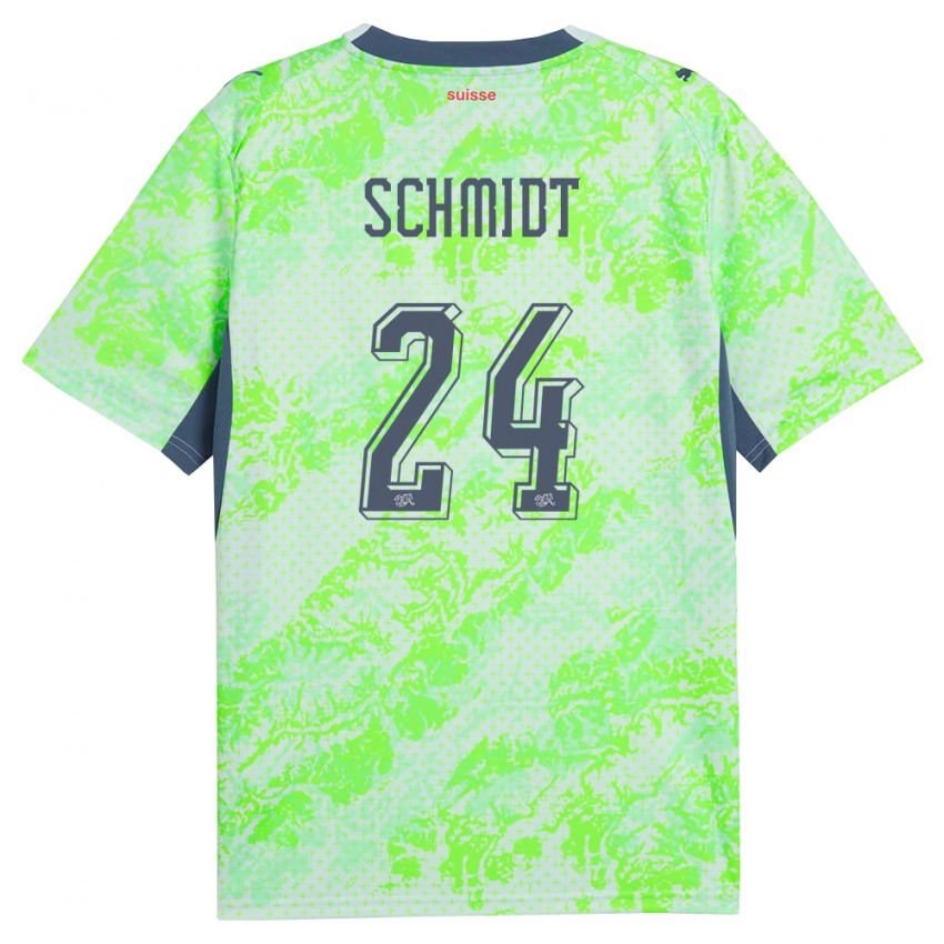 נשים שווייץ אייזק שמידט #24 ירוק כהה הרחק ג'רזי 26-28 חולצה קצרה