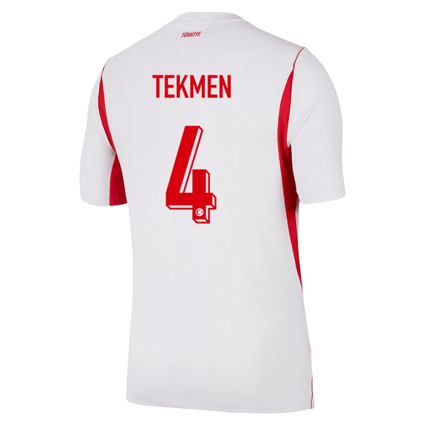 נשים טורקיה Ece Tekmen #4 לבן בורדו אדום הרחק ג'רזי 26-28 חולצה קצרה