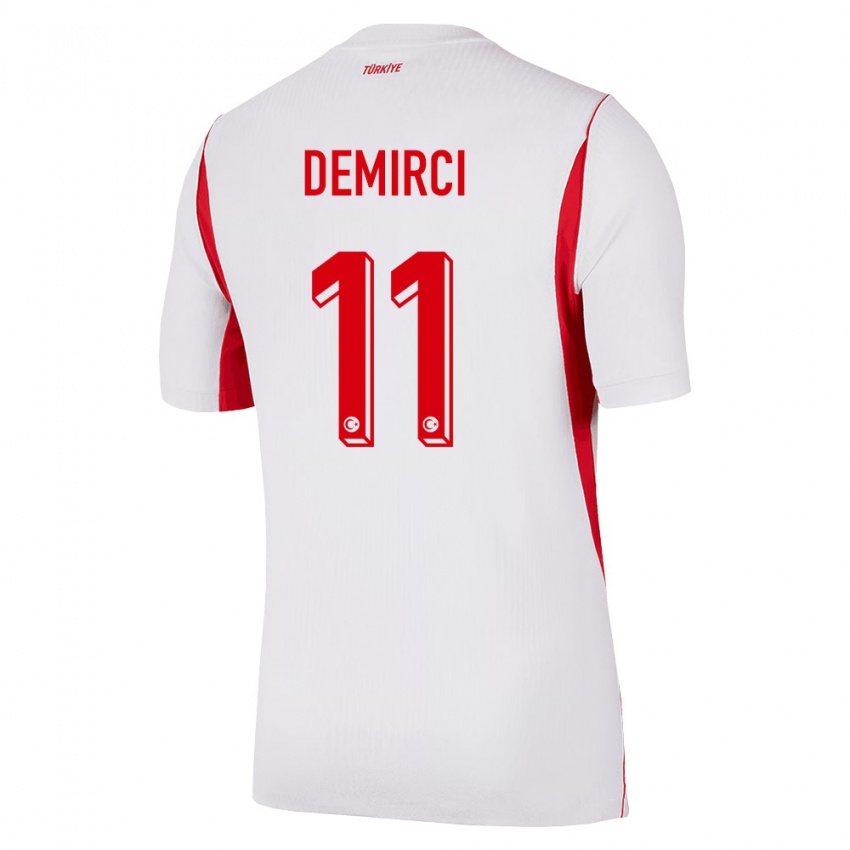 נשים טורקיה Deniz Demirci #11 לבן בורדו אדום הרחק ג'רזי 26-28 חולצה קצרה