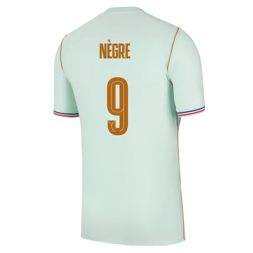 נשים צרפת Thibo Nègre #9 ירוק זהב הרחק ג'רזי 26-28 חולצה קצרה