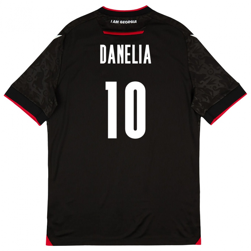 נשים גאורגיה Reziko Danelia #10 שחור לבן אדום הרחק ג'רזי 26-28 חולצה קצרה